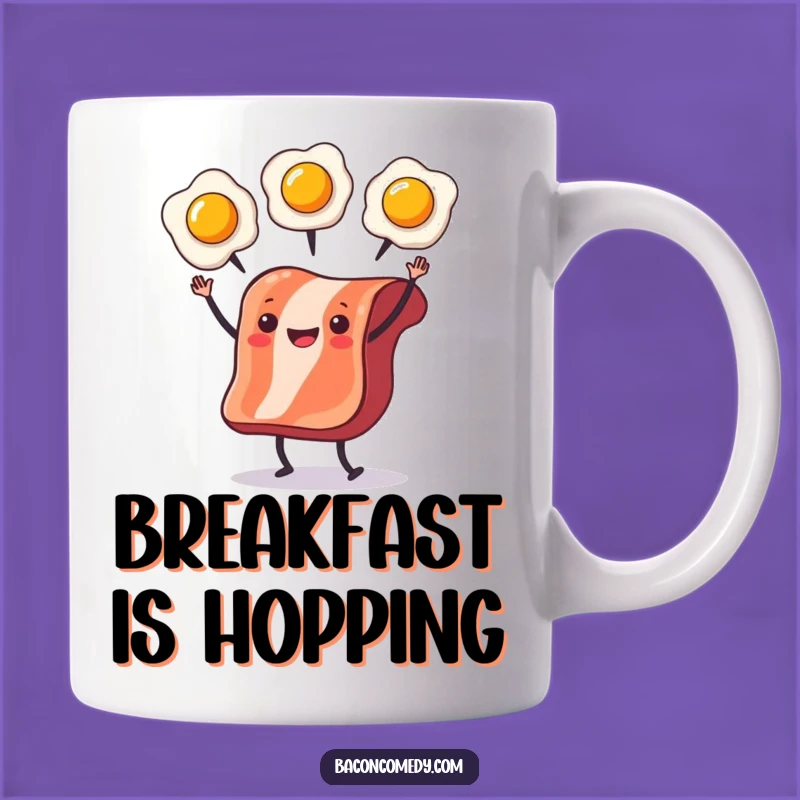 Funny Bacon Juggling Mug: Breakfast Fun, Perfect Gift for Foodies