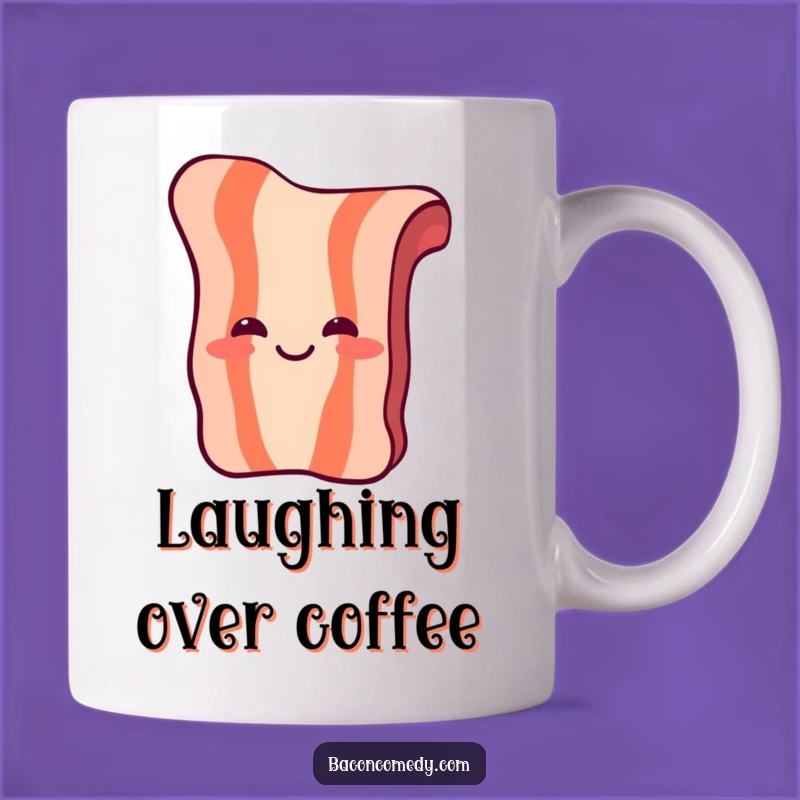 Funny Laughing Bacon Mug: A Hilarious Breakfast Buddy for Your Morning Laugh