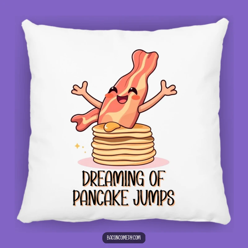 Funny Leaping Bacon Pillow - Comfy Breakfast Decor, Perfect Humorous Gift