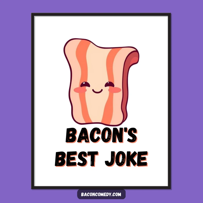 Funny Laughing Bacon Digital Art: Hilarious Breakfast Decor for Your Walls