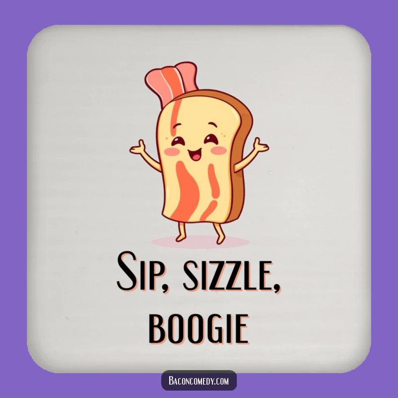 Funny Bacon Dancing Coaster - Protect Surfaces with Humor, Perfect Party Gift
