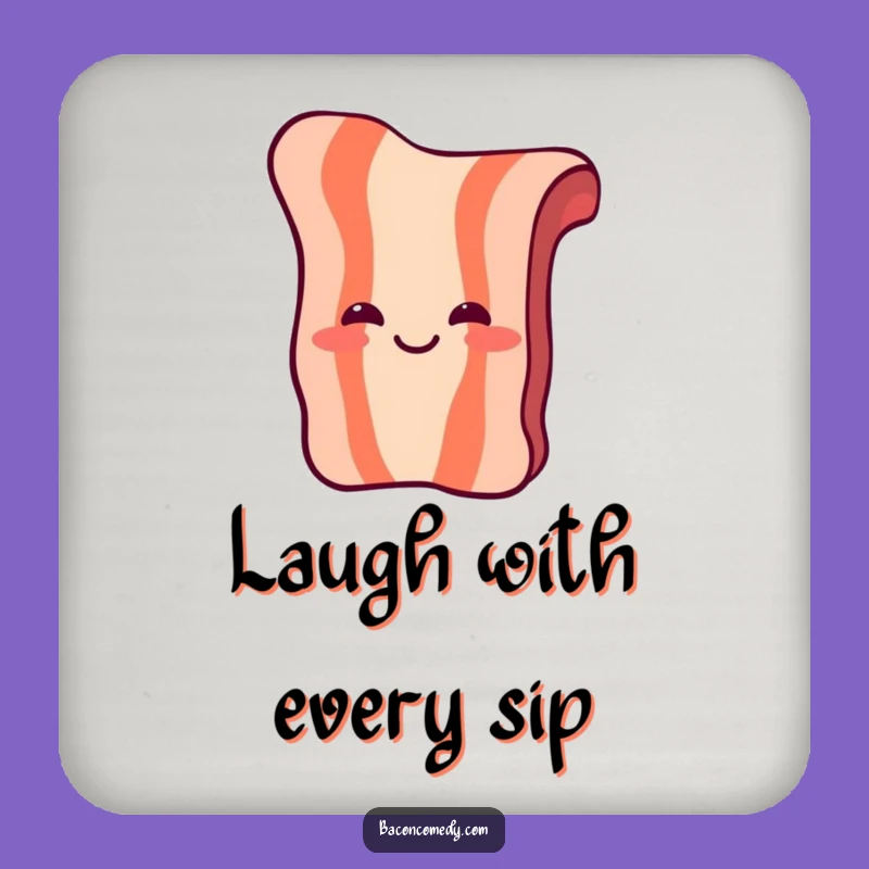 Funny Laughing Bacon Coasters: Protect Surfaces with Hearty Breakfast Charm