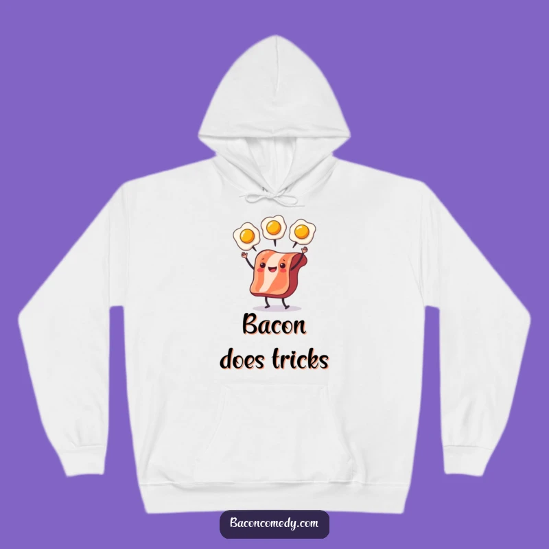 Funny Bacon Juggling Hoodie: Cozy Breakfast Vibes, Hilarious Gift