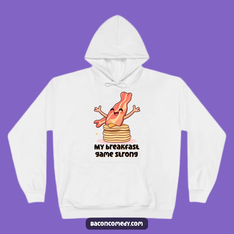 Funny Leaping Bacon Hoodie - Cozy Breakfast Jumper, Perfect Humorous Gift