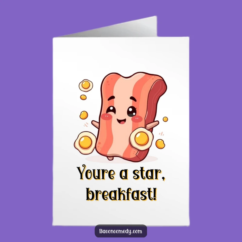 Free Printable Bacon Juggler Card - Hilarious Downloadable Congratulations Gift