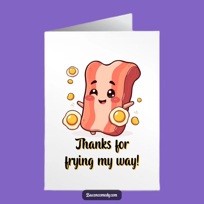 Free Printable Bacon Thank You Card - Witty Downloadable Gift for Bacon Lovers